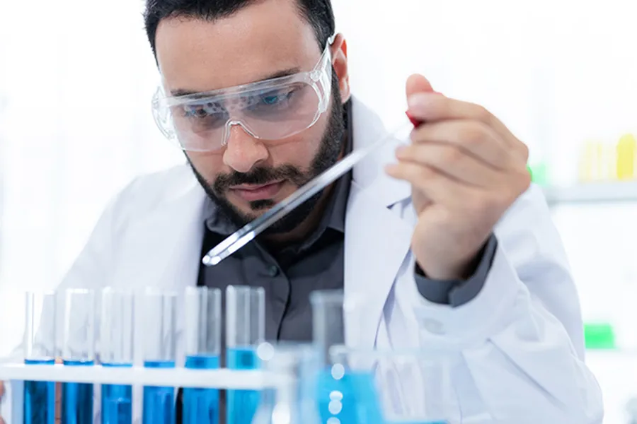 Test en laboratoire d'échantillons d'encre