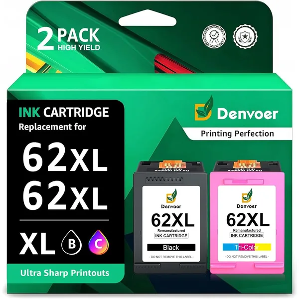 Denvoer Cartouches d'encre 62XL